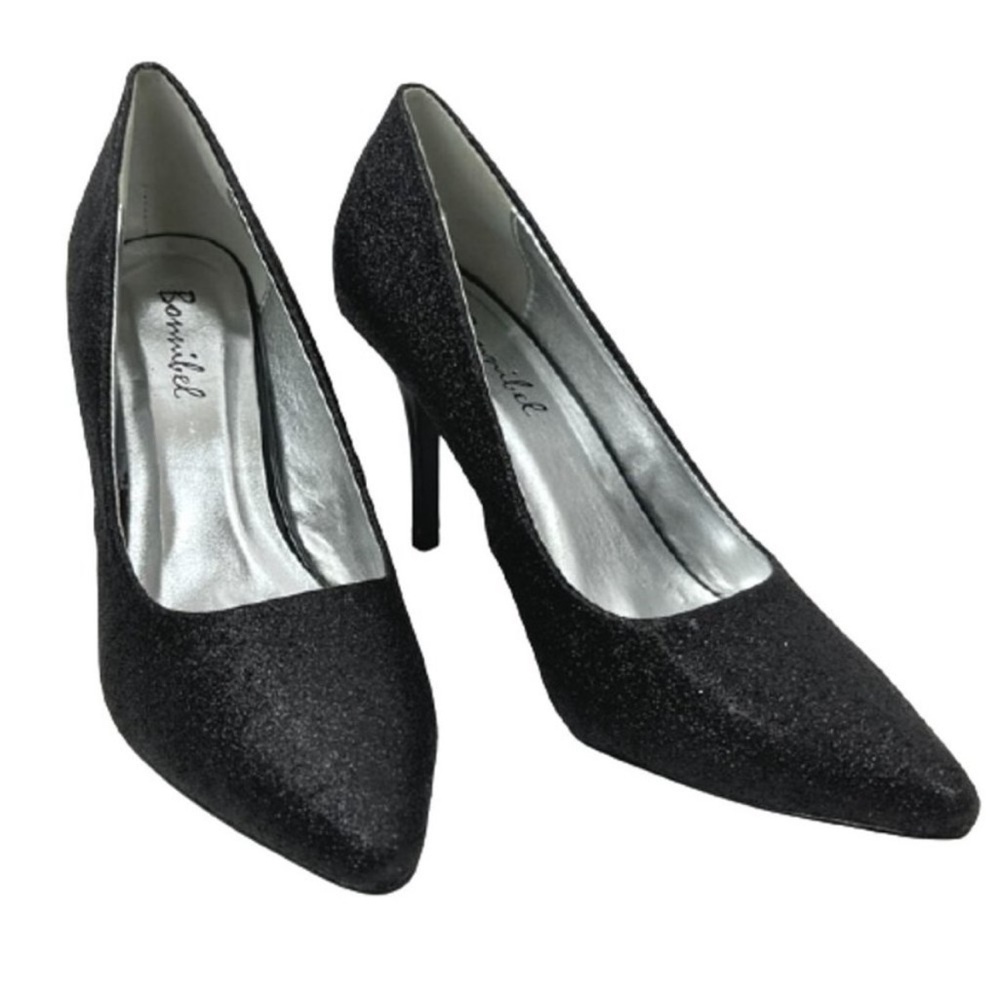 NWT Bonnibel Slip-On Glitter Dress Pump Stiletto Almond Toe High Heels Shoes…
